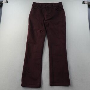Raleigh Denim Alexander Jeans Mens 34x31 Burgundy Stretch USA Straight